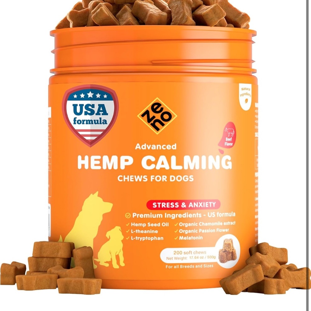 🐶🧡BEEF Hemp Calming SOFTS Chews for Dogs NEW WITH TAG 200 pcs.🧡🐶